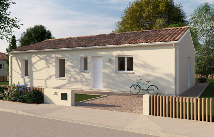 votre maison de 100m2 sur un terrain de 450m2 sur la commune de Le Taillan-Médoc au prix de 350000€ avec Alpha Constructions